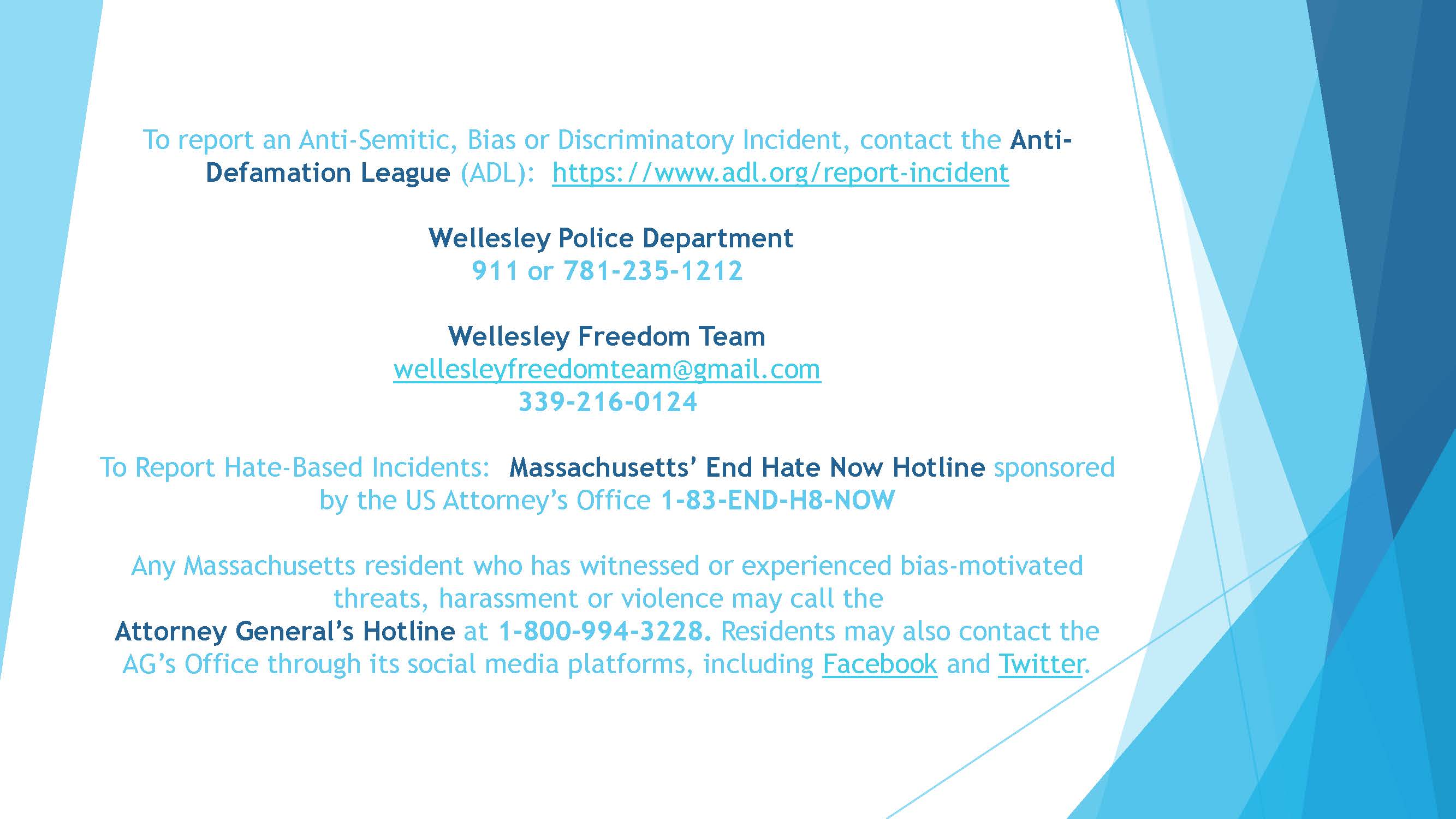 Select Board Bias and Discrimination Contacts