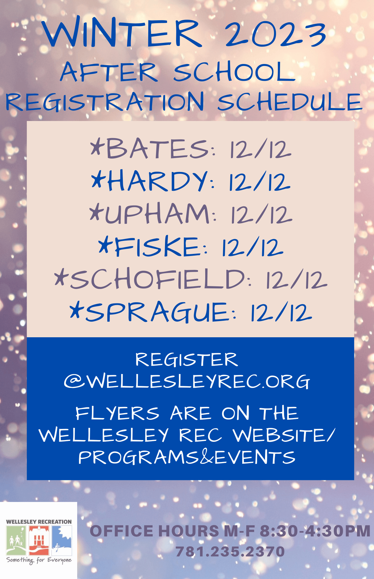 Winter 2023 Registration Dates