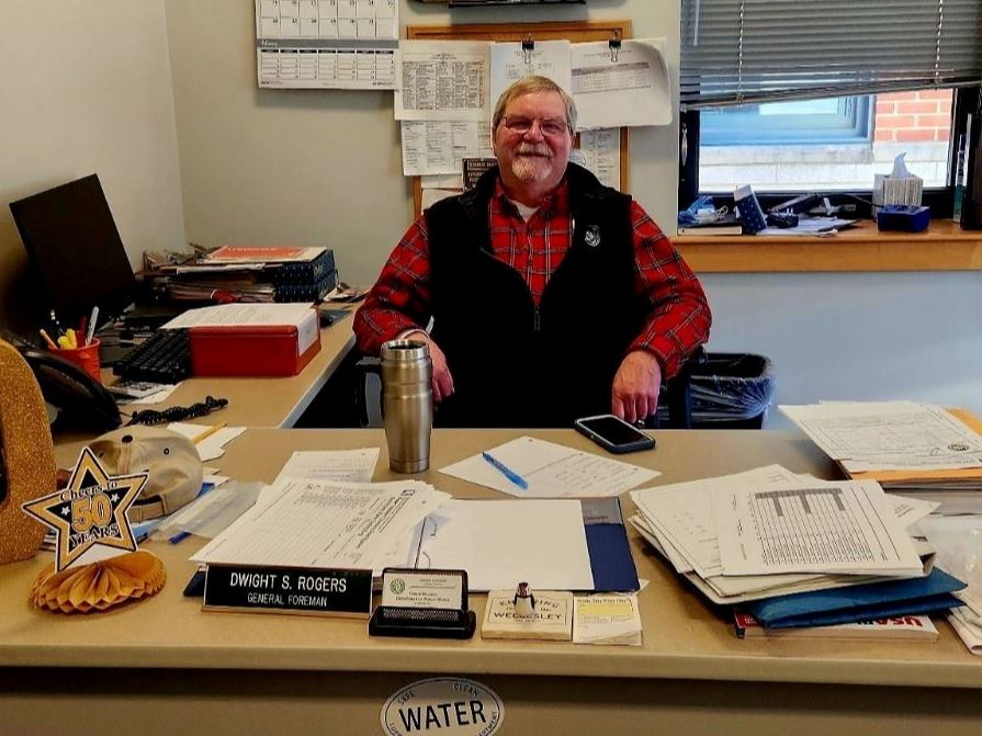 Smitty Rogers at his desk