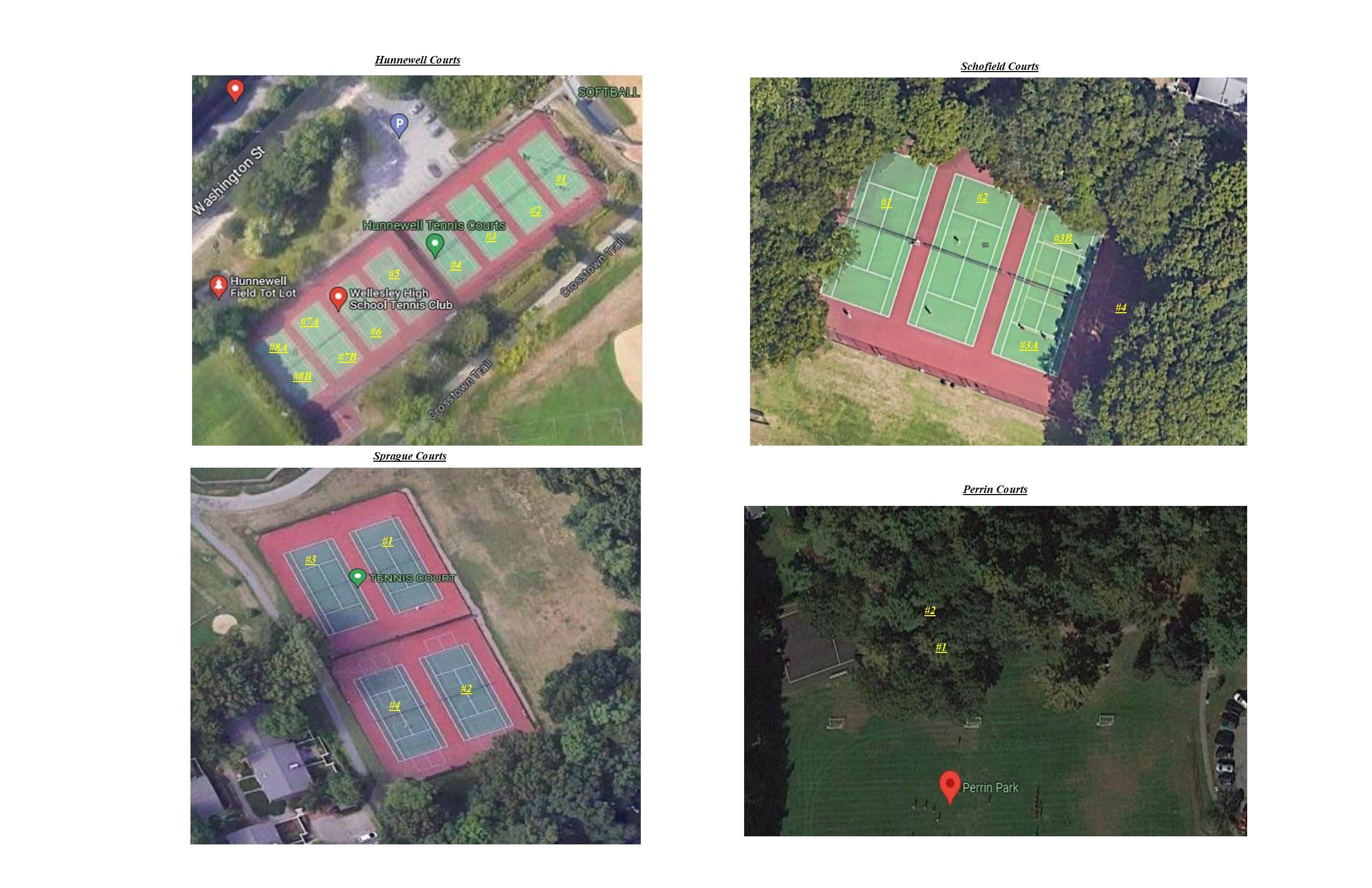 courts maps with hunnewell pickleball