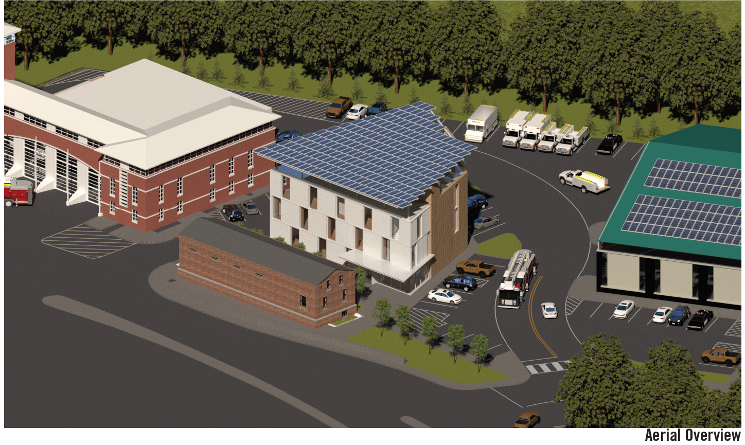 Town Hall Annex Aerial Overview