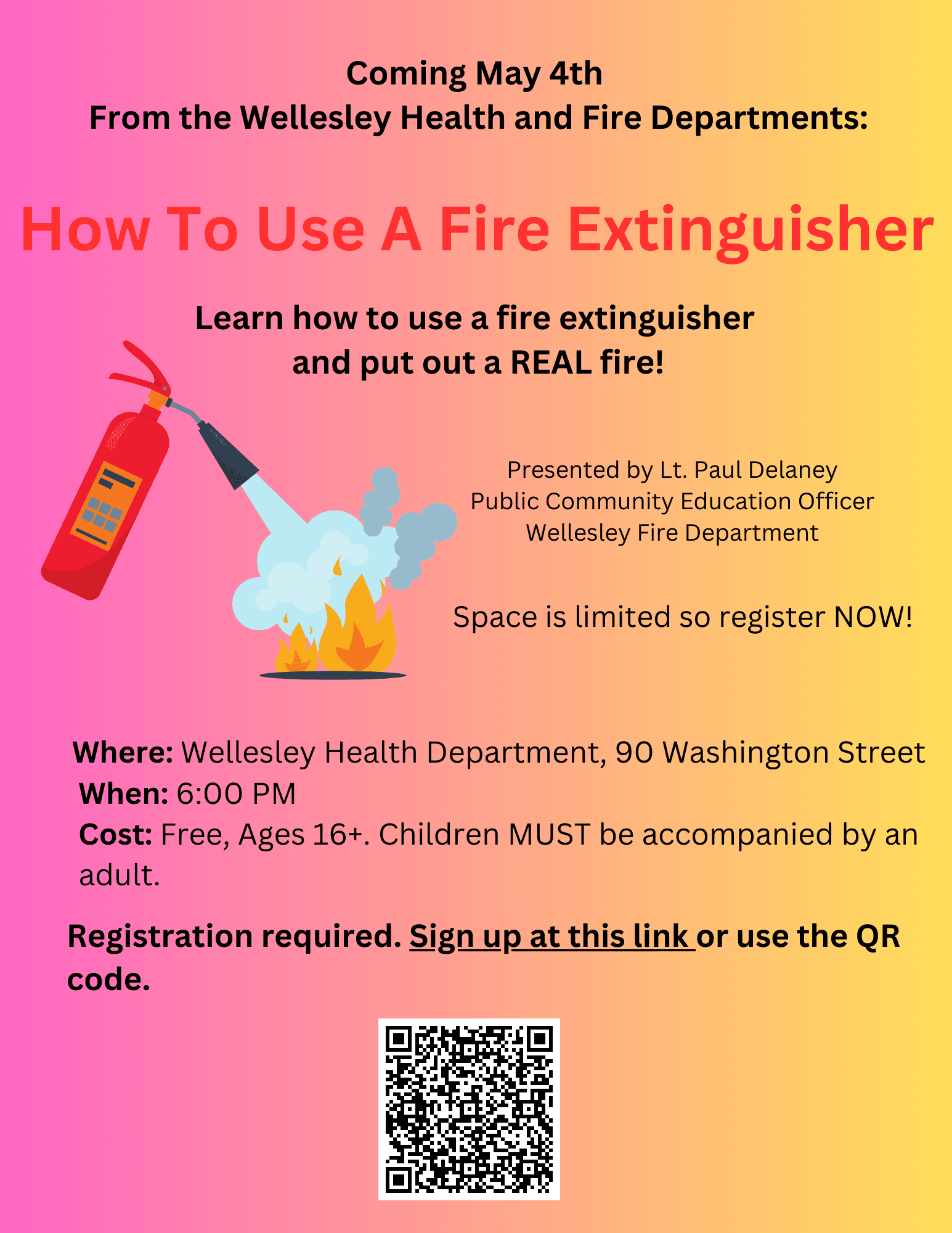 Fire extinguisher flyer