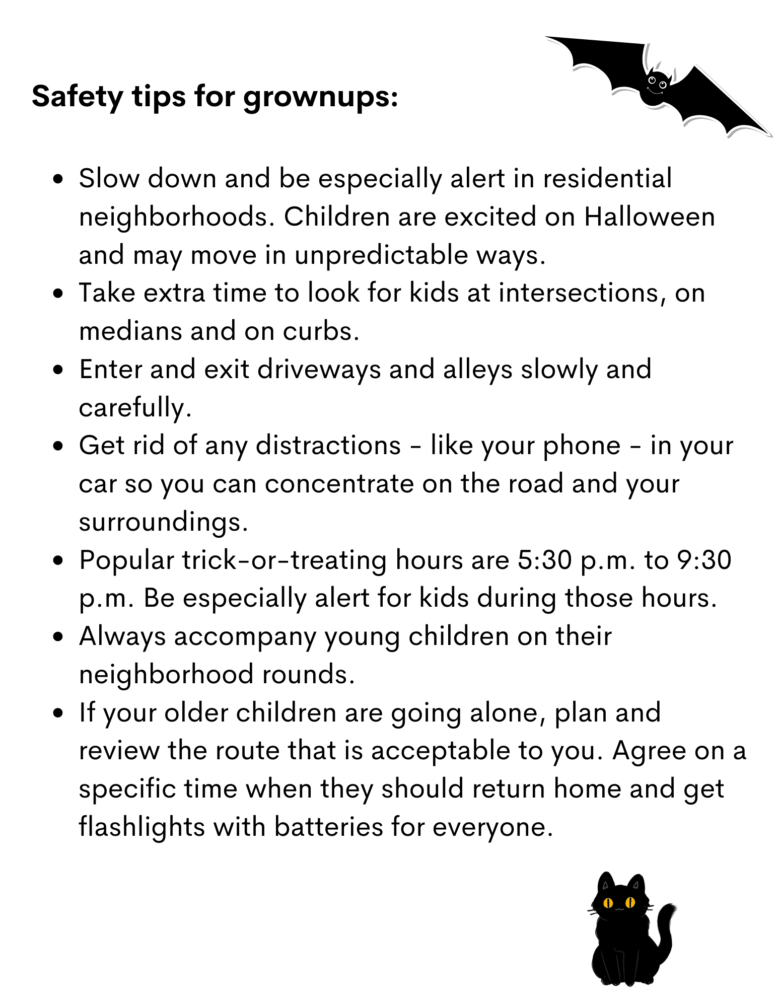 Galloween Safety tips page 2