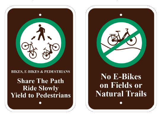 NRC E bike safety signs