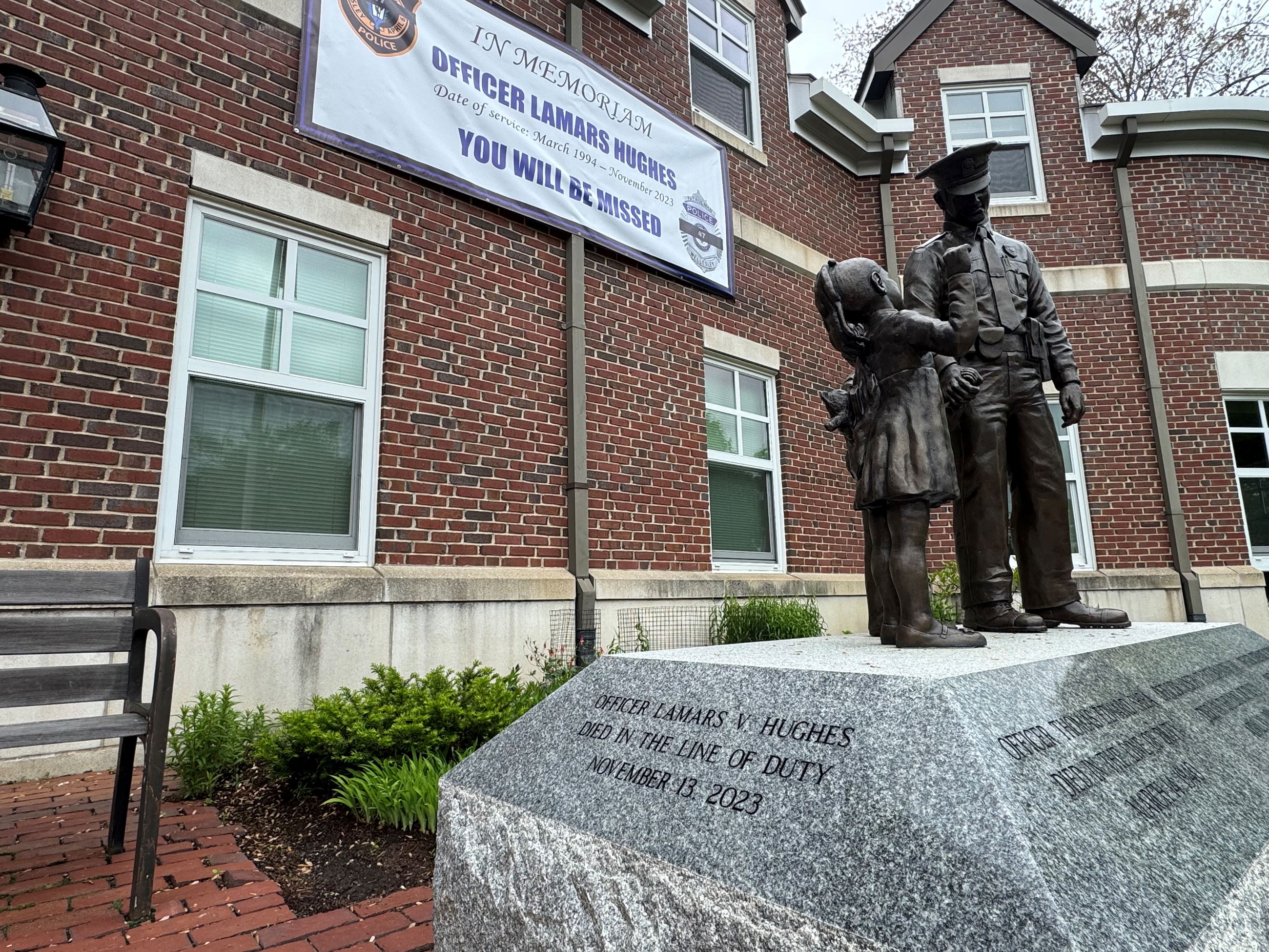 Front of Police Station with Police Memorial