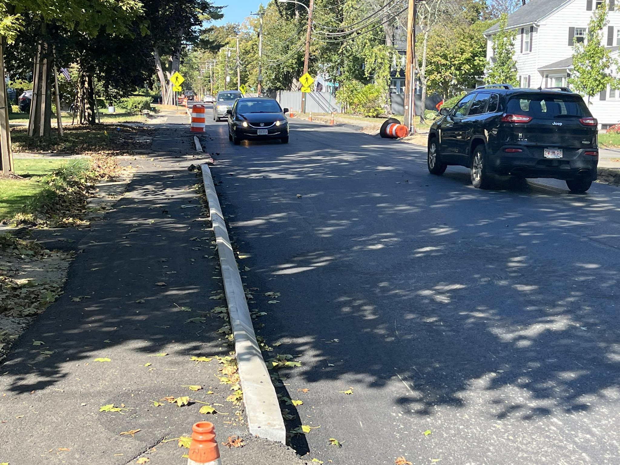 Weston Road OPEN with cars