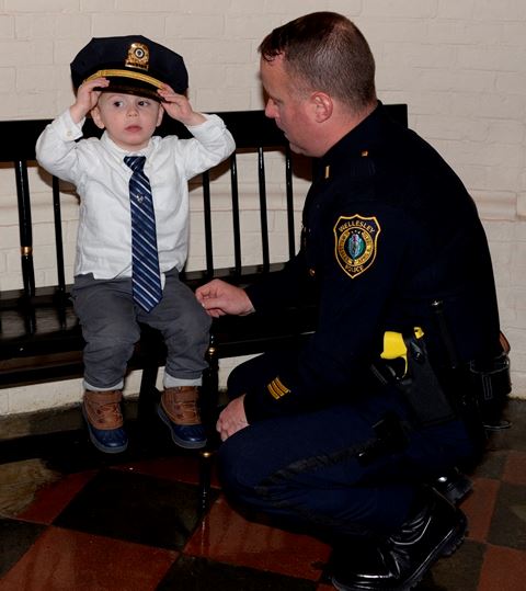 Deputy Chief Whittemore with his son, Nat.